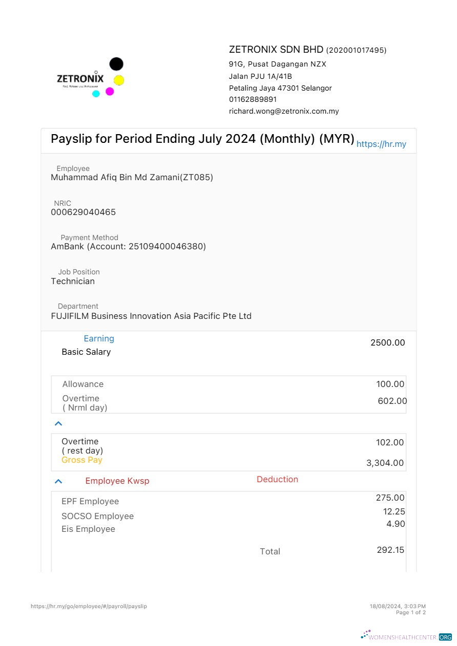 Download Zetronix payslip template in Word and PDF formats.pdf, 1 Photoshop template